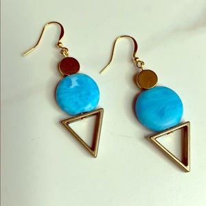 Geometric dangle earrings by kathrynrdesign(a1025)